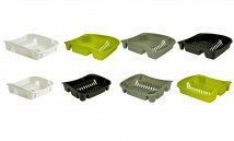 Whitefurze Kitchen Plastic Dish Drying Drainer Plate and Cutlery Rack Sink Tidy