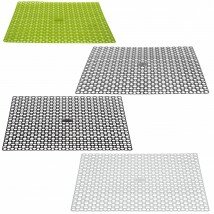 Whitefurze Plastic 40x35cm Sink Protecting Dish Drying Drainer Mat Washing