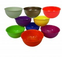 Plastic Small 0.5 Litre Colourful Mixing Salad Bowl